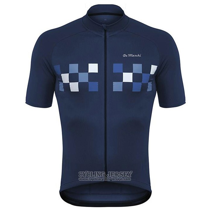 2020 Cycling Jersey De Marchi Deep Blue Short Sleeve And Bib Short